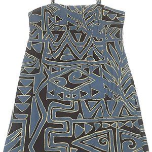 Hilo Hattie Hawaiian Original Sundress Blue Coral Made in Hawaii